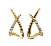 Elegantes aretes ligeros con diseño de cruz con revestimiento de oro o plata resistente, ideales para todas las edades, H, como se describe, como se describe