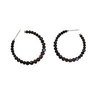 Elegantes aretes negros únicos, elegantes aretes delicados para mujer, adecuados para la elegancia diaria
