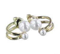 Elegantes aretes vintage de doble capa con perlas, joyería elegante para mujer, perfectos para celebrar los momentos de la vida