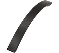 Elegantes asas de aluminio en forma de arco para puertas de armarios, cajones y muebles que requieren una estética minimalista limpia (156 mm, negro)