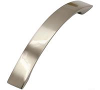Elegantes asas de aluminio en forma de arco para puertas de armarios, cajones y muebles que requieren una estética minimalista limpia (123 mm cepillado)