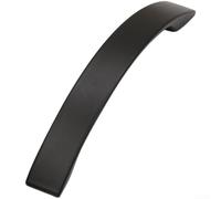 Elegantes asas de aluminio en forma de arco para puertas de armarios, cajones y muebles que requieren una estética minimalista limpia (123 mm, negro)