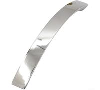 Elegantes asas de aluminio en forma de arco para puertas de armarios, cajones y muebles que requieren una estética minimalista limpia (cromo brillante de 156 mm)