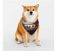 Elegantes bandanas para perro, patrones para San Valentín, cumpleaños y más, ropa de poliéster suave para mascotas, taberna pirata, talla S