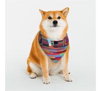 Elegantes bandanas para perro, patrones para San Valentín, cumpleaños y más, ropa de poliéster suave para mascotas, colorido futurismo distópico, talla S