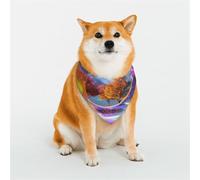 Elegantes bandanas para perros - Patrones para San Valentín, cumpleaños y más - Ropa de poliéster suave para mascotas, bola de ensueño, talla S