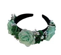 Elegantes bandas anchas para el pelo, accesorios para cabina de fotos, diadema ancha para fiestas, diadema acolchada para festivales de música, diadema floral para mujer, diadema acolchada para mujer,