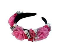 Elegantes bandas anchas para el pelo, accesorios para cabina de fotos, diadema ancha para fiestas, diadema acolchada para festivales de música, diadema floral para mujer, diadema acolchada para mujer,