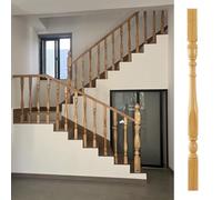 Elegantes barandillas de madera maciza for escaleras, con ejes de 95 y 85 cm, for uso en interiores y exteriores.(85cm/33.5in 1 Pack)