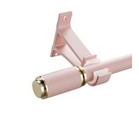 Elegantes barras de cortina decorativas rosadas, ajustables de 1 a 6 m, extremos cilíndricos, 560 cm, ideal para dormitorio, sala de estar, divisor de habitaciones, incluye soportes de montaje