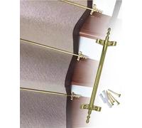 Elegantes barras de latón para escaleras de 102 cm, barras de fijación de alfombras para peldaños de madera, elegantes barras de tubo con tornillos, accesorios de decoración de interiores para
