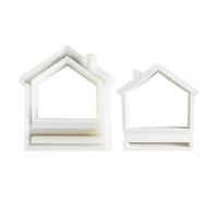 Elegantes bases y decoraciones en forma de casa, diseños versátiles de silicona para hacer soportes y adornos, molde de base fácil de desmoldar