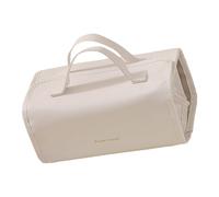 Elegantes bolsas de maquillaje impermeables con espacio interior ajustable para organizar el cuidado de la piel y accesorios, planificador de maquillaje desmontable, White, One Size, Mass Beauty