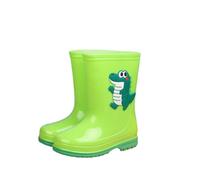 Elegantes botas de lluvia para niños, botas de goma a media pantorrilla con diseño deslizante para días lluviosos, Green, 33 EU