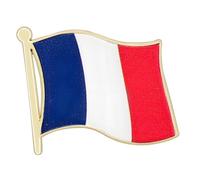 Elegantes broches de la bandera del país del mundo, hechos de aleación inoxidable para ocasiones formales, cruces, bordes, alfileres de moda, One Size, como se describe
