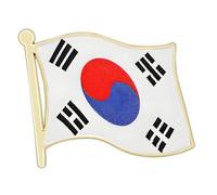 Elegantes broches de la bandera del país del mundo, hechos de aleación inoxidable para ocasiones formales, listos para regalo, One Size, como se describe