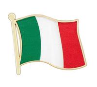 Elegantes broches de la bandera del país del mundo, hechos de aleación inoxidable para ocasiones formales, cruces, bordes, alfileres de moda, One Size, como se describe