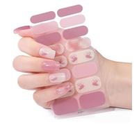 Elegantes calcomanías de uñas de estilo francés con brillo largo, aplicación rápida para uso diario o ocasiones especiales