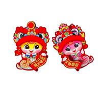 Elegantes calcomanías para puerta de pareja de primavera del año de serpiente 2025 para mejorar el ambiente festivo en hogares, oficinas y tiendas, parejas chinas tradicionales