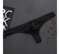 Elegantes calzoncillos suspensorios para hombre con bolsa transparente para un estilo definitivo (2XL negro)