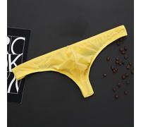Elegantes calzoncillos suspensorios para hombre con bolsa transparente para un estilo definitivo (2XL amarillo)