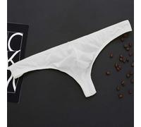 Elegantes calzoncillos suspensorios para hombre con bolsa transparente para un estilo definitivo (XL blanco)