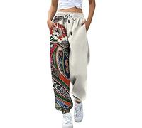 Elegantes camisas Leisure Beam Foot Pantalones Pantalones Deportivos Bolsillos de Pantalones de Cintura Alta Pantalones de Chándal Pantalones de Algodón Ligero, Blanco-E, S