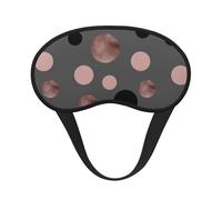 Elegantes círculos negros de imitación rosa, Cubiertas oculares completas, antifaces para dormir que bloquean la luz, orejeras opacas para dormir