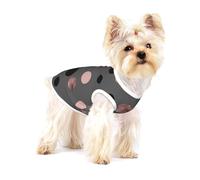 Elegantes círculos Negros Falsos de Color Rosa,Camiseta de algodón sin Mangas para Mascotas, Chaleco Transpirable, Suave y elástico para Cachorros,M