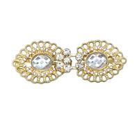 Elegantes clips de cuello de diamantes de imitación para mujer, versátiles, bufanda, hebillas, accesorio cómodo de llevar, broche de cárdigan, adorno elegante protector de suéter, B, como se describe