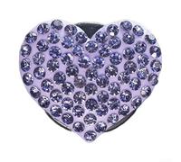 Elegantes clips de ventilación de aire en forma de corazón, 4 piezas de diamantes de imitación adornados accesorios de decoración del coche (mor