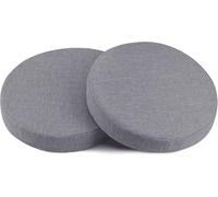 Elegantes cojines redondos grises de 45 cm, almohadillas antideslizantes para asiento, paquete de 2 unidades para cocina, comedor y jardín, fundas extraíbles para mayor comodidad y apoyo en muebles