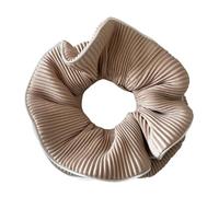 Elegantes coleteros de gran volumen con banda elástica para cabello grueso o fino en varios colores con volantes, Coffee, talla única