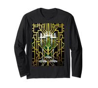 Elegantes Copas de champán Esmeralda en Estilo Art Deco Manga Larga