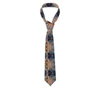 Elegantes corbatas para hombre con estampado de panda curioso, corbata larga de algodón, ropa formal y de negocios para padrinos de boda, Árbol de Navidad y nieve, Talla única