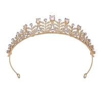Elegantes Coronas De Boda Con Diamantes De Imitación Para Mujeres Princesas Tiaras Hecho A Mano Circones Brillantes Piedra Accesorios Para El Cabello Cumpleaños Tiaras, talla única, como se describe