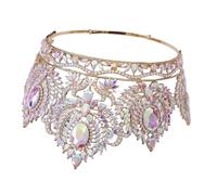 Elegantes coronas de cristal con peine para mujer, hermosas tiaras de princesas para cumpleaños y celebración especial, tocado de fiesta temática, talla única, como se describe, como se describe