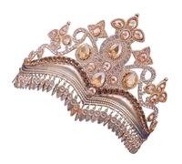 Elegantes coronas de diamantes de imitación para novia, tiaras hechas a mano, tocado ajustable, accesorios de boda para mujer