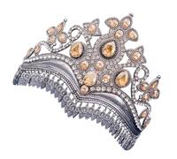 Elegantes coronas de diamantes de imitación para novia, tiaras hechas a mano, tocado ajustable, accesorios de boda para mujer