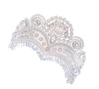 Elegantes coronas de diamantes de imitación para novia, tiaras hechas a mano, tocado ajustable, accesorios de boda para mujer