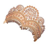 Elegantes coronas de diamantes de imitación para novia, tiaras hechas a mano, tocado ajustable, accesorios de boda para mujer