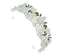 Elegantes coronas de flores con diamantes de imitación, coronas de flores sofisticadas con elegante decoración para la cabeza