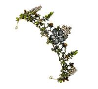 Elegantes coronas de flores con diamantes de imitación, coronas de flores sofisticadas con elegante decoración para la cabeza