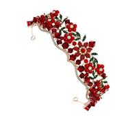 Elegantes coronas de flores con diamantes de imitación, coronas de flores sofisticadas con elegante decoración para la cabeza