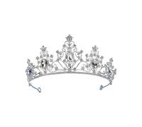 Elegantes coronas de novia con diamantes de imitación brillantes, tiaras de boda para ceremonia de novia, fotografía, accesorios para el cabello, tocado de boda, talla única, como se describe, como se