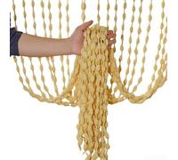 Elegantes cortinas divisoras de habitación con cuentas para puertas y armarios, perfectas para añadir privacidad y estilo a tu espacio (albaricoque)