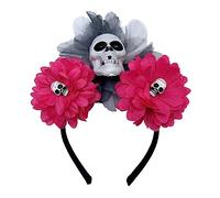 Elegantes diademas de flores de imitación de calavera, diadema de Halloween para mujeres y niñas, suministros de fiesta de boda, flores coloridas para bodas, niñas, flores para tomar fotos