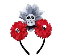 Elegantes diademas de flores de imitación de calavera, diadema de Halloween para mujeres y niñas, suministros de fiesta de boda, flores coloridas para bodas, niñas, flores para tomar fotos