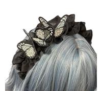 Elegantes diademas de mariposa para niñas dulces Lolitas para el pelo, multiusos, para fiestas o uso diario