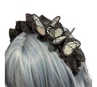 Elegantes diademas de mariposa para niñas dulces Lolitas para el pelo, multiusos, para fiestas o uso diario